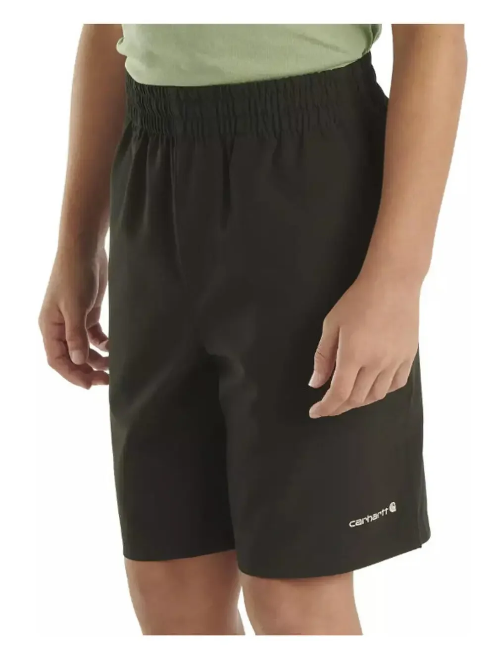 (C91) Carhartt Youth Boys' Rugged Flex Ripstop Work Shorts Black Size Small NWT